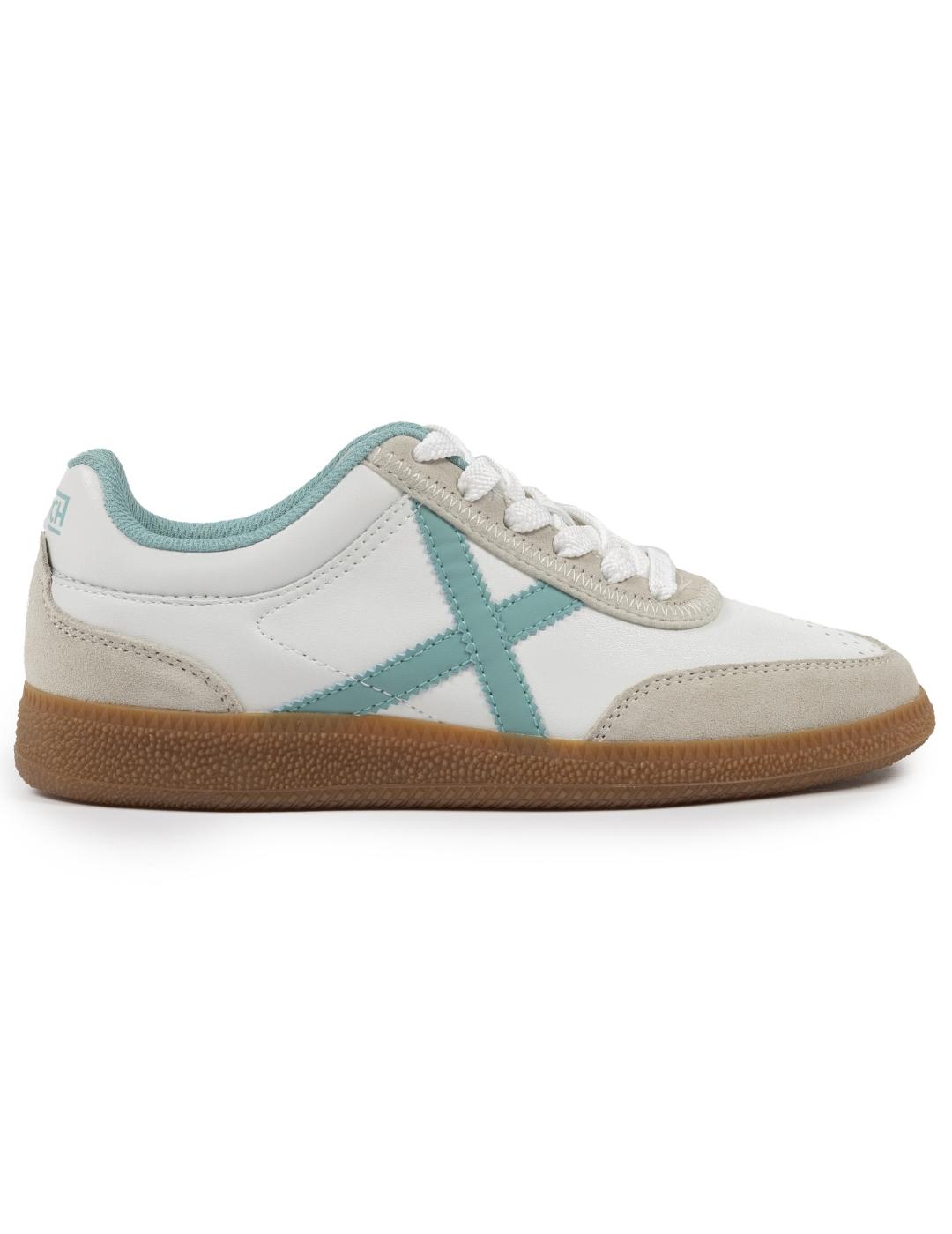 Zapatillas munich rumba 12 blanco azul de mujer.