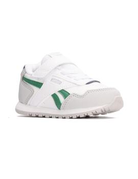 Zapatillas reebok glide elastic blanco verde y azul de bebé.