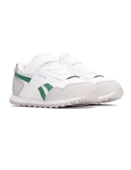 Zapatillas reebok glide elastic blanco verde y azul de bebé.