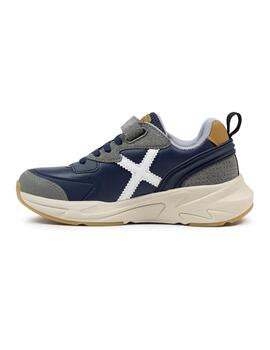 Zapatillas munich mini track 117 marino de niño.