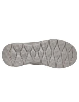 Zapatillas skechers go walk flex slip ins marrón de mujer.