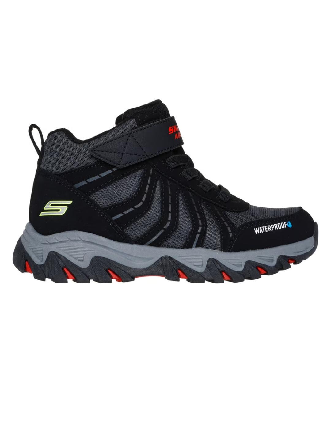 Zapatillas skechers rugged ranger storm trail negro de niño.