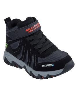 Zapatillas skechers rugged ranger storm trail negro de niño.