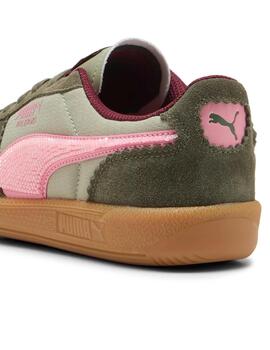Zapatillas puma palermo gentle meld verde rosa de mujer.