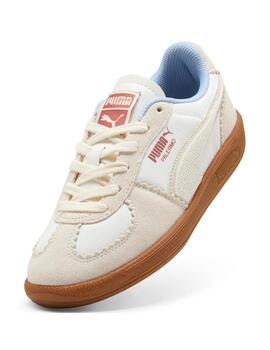Zapatillas puma palermo gentle meld blanco beige de mujer.