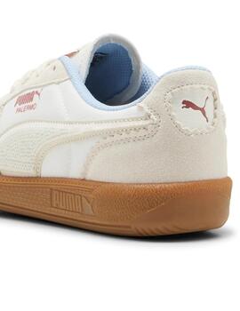 Zapatillas puma palermo gentle meld blanco beige de mujer.
