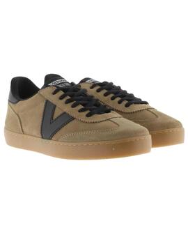 Zapatillas victoria berlin ciclista serraje beige de mujer.
