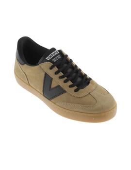 Zapatillas victoria berlin ciclista serraje beige de mujer.