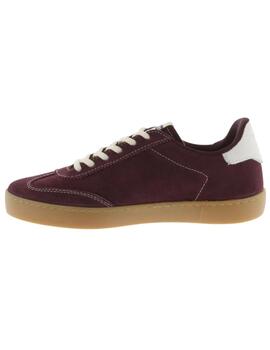 Zapatillas victoria berlin ciclista serraje granate de mujer