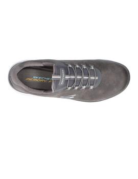 Zapatillas skechers summits itz bazik gris de mujer.