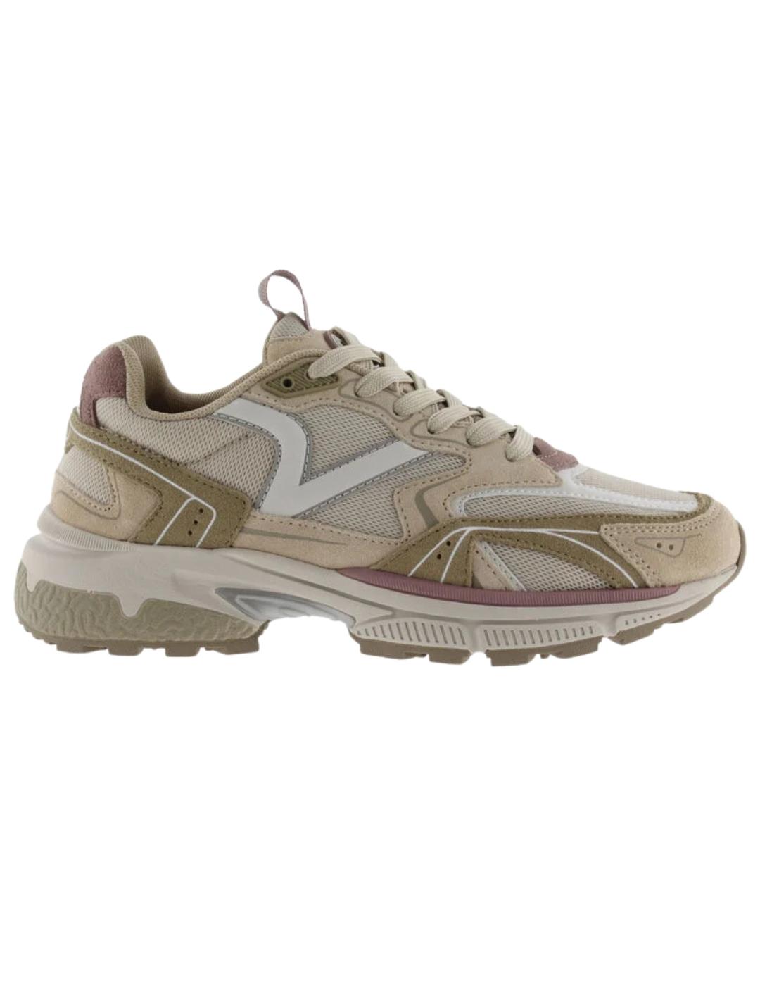 Zapatillas victoria mythos urban beige de mujer.