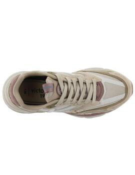 Zapatillas victoria mythos urban beige de mujer.