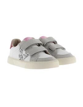 Zapatillas victoria oliver barefoot blanco brillo de niña.