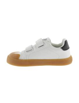 Zapatillas victoria oliver barefoot blanco negro de niño.