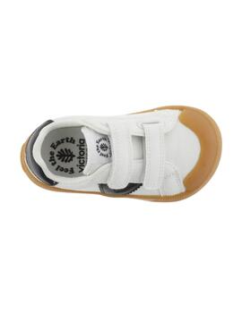 Zapatillas victoria oliver barefoot blanco negro de niño.