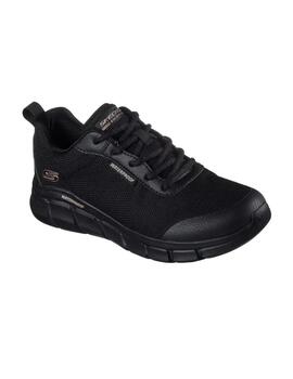 Zapatilla skechers bobs flex proof waterproof negro de mujer