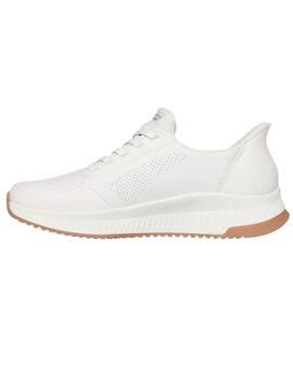Zapatillas skechers bobs 4 slip ins key look blanco de mujer