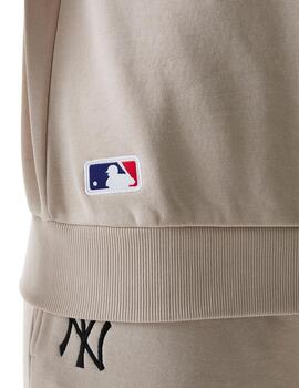 Sudadera new era crewneck NY Yankees ess beige de hombre.
