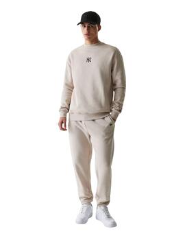 Sudadera new era crewneck NY Yankees ess beige de hombre.