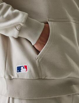 Sudadera capucha new era NY Yankees ess beige de hombre.