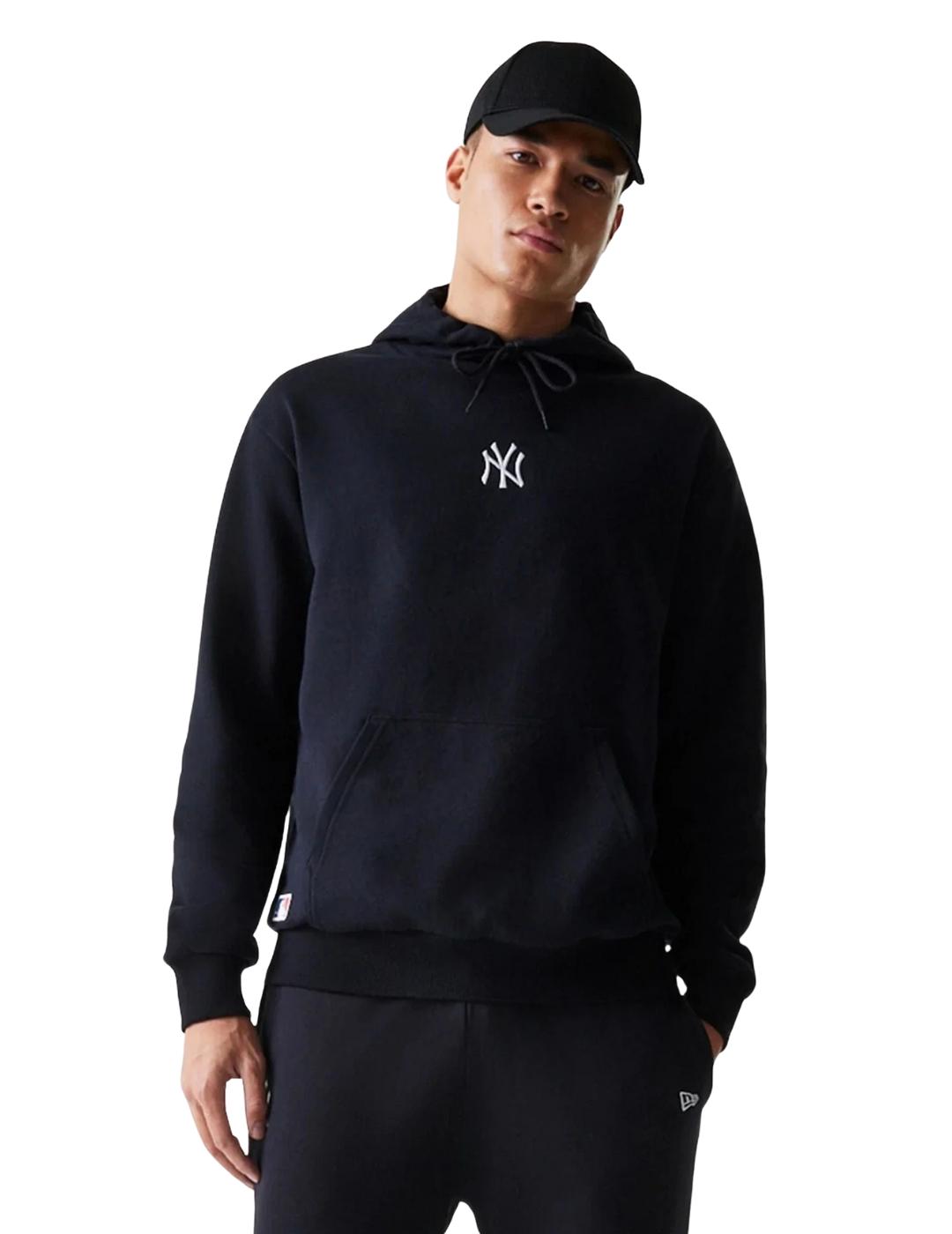 Sudadera capucha new era NY Yankees ess negro de hombre.