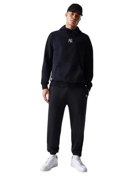 Sudadera capucha new era NY Yankees ess negro de hombre.
