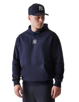 Sudadera capucha new era NY Yankees ess marino de hombre.