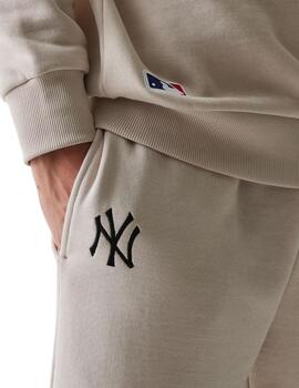 Pantalón jogger new era NY Yankees ess beige de hombre.