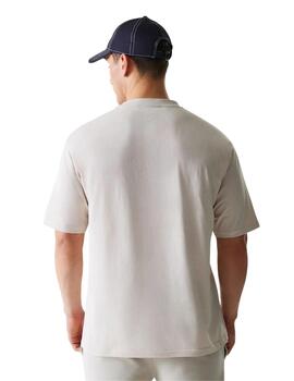 Camiseta new era  oversized NY Yankees ess beige de hombre.