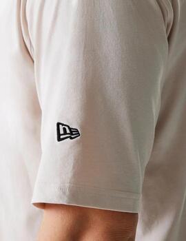 Camiseta new era  oversized NY Yankees ess beige de hombre.