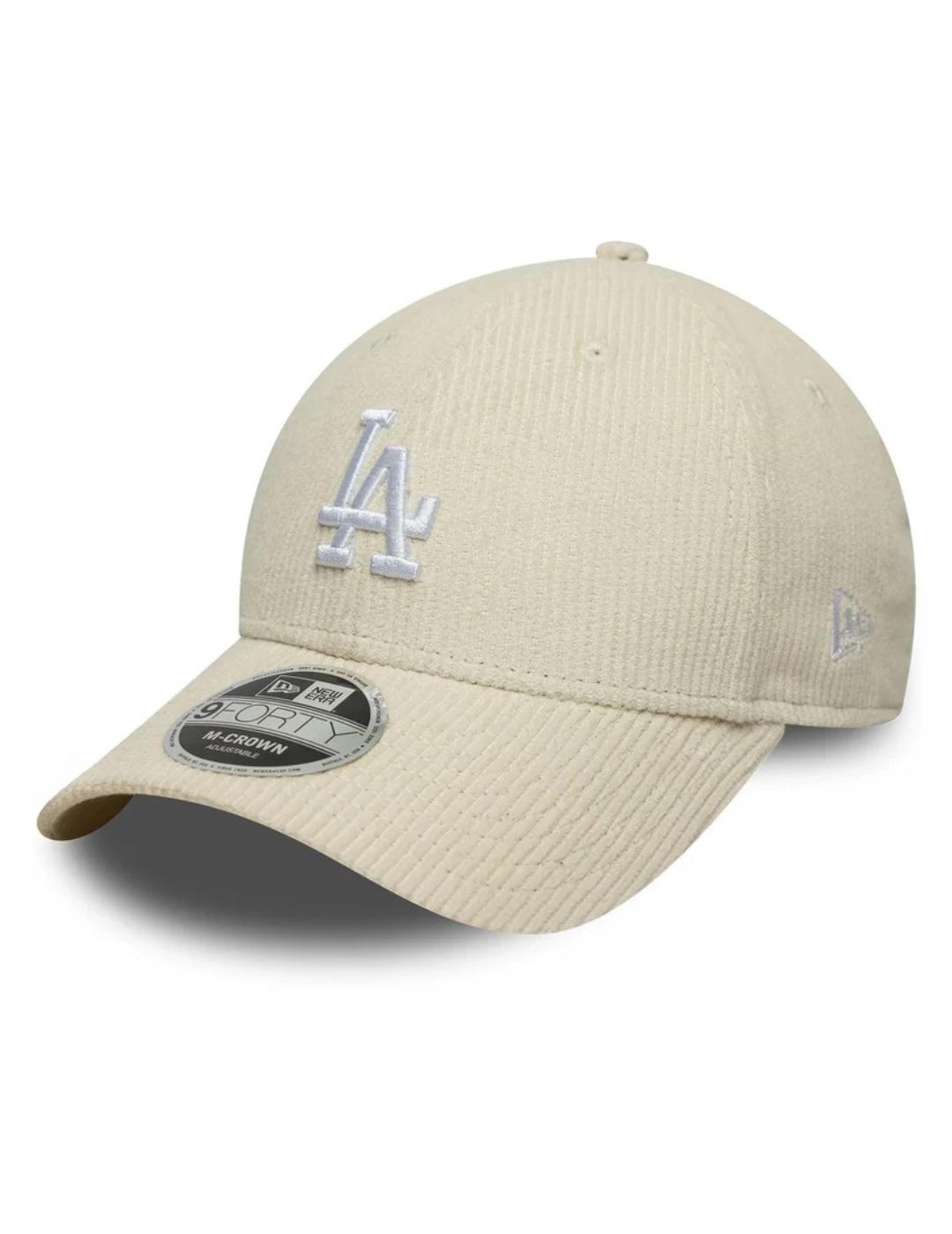 Gorra new era m-crown LA Dodgers pana beige de hombre.