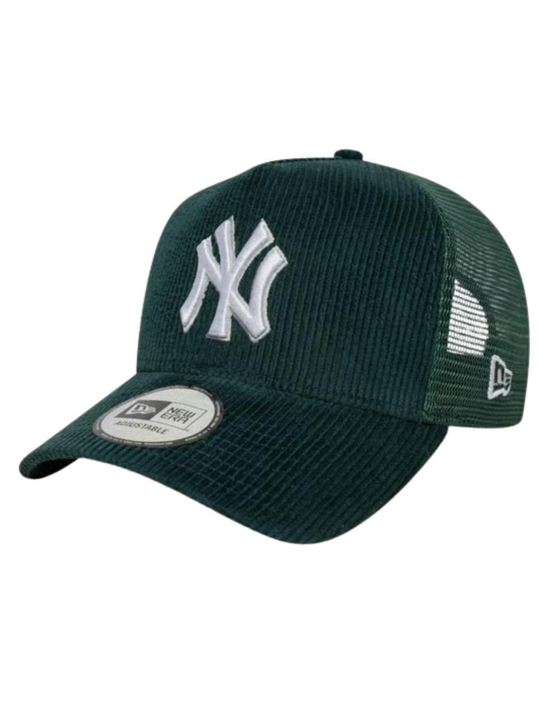 Gorra new era trucker 9forty NY Yankees pana verde de hombre
