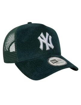 Gorra new era trucker 9forty NY Yankees pana verde de hombre