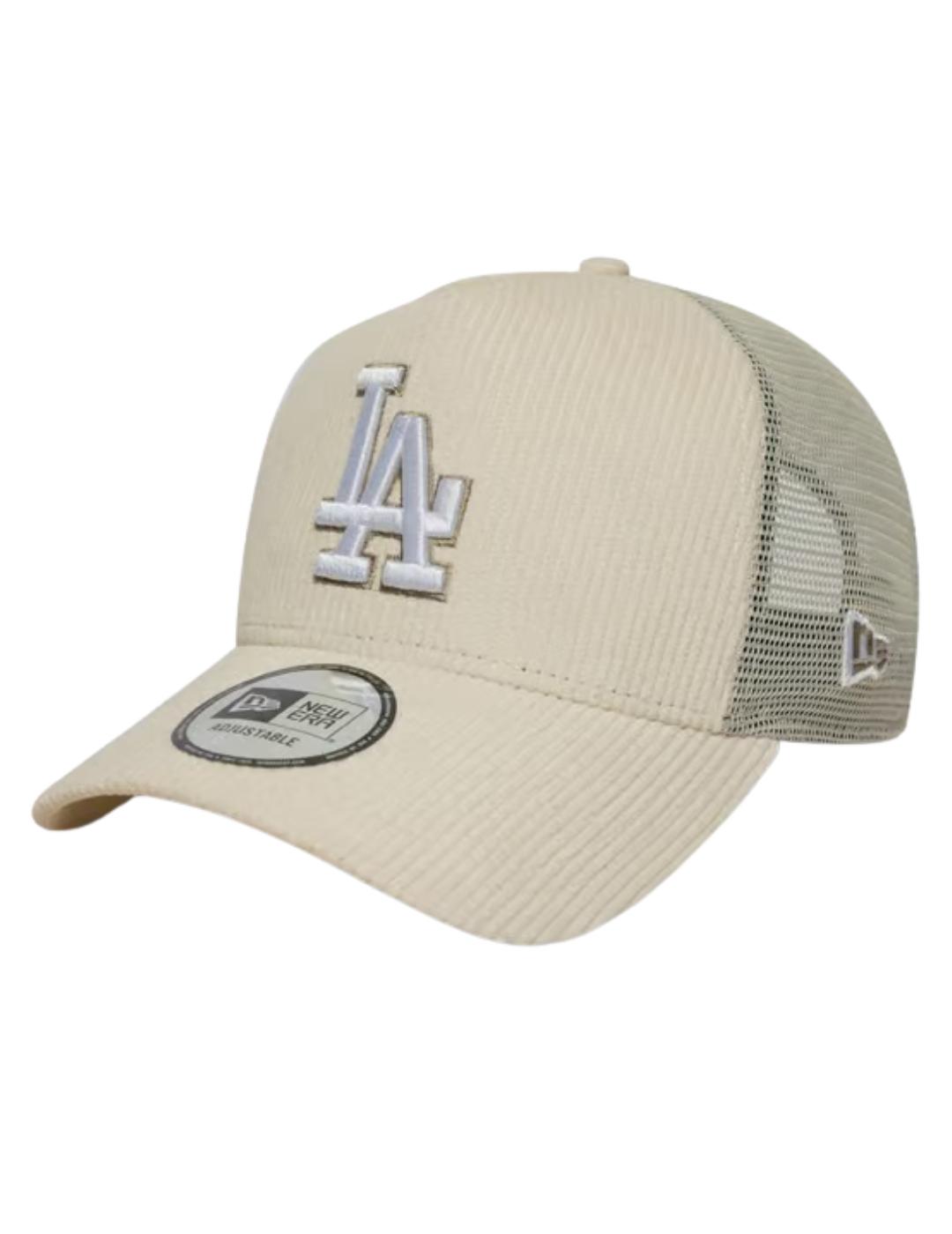 Gorra new era trucker 9forty LA Dodgers pana beige de hombre