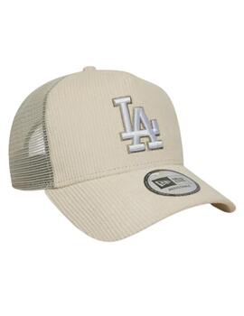 Gorra new era trucker 9forty LA Dodgers pana beige de hombre