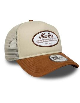 Gorra new era trucker oval patch marrón de hombre.