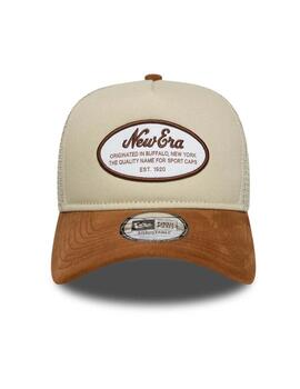 Gorra new era trucker oval patch marrón de hombre.