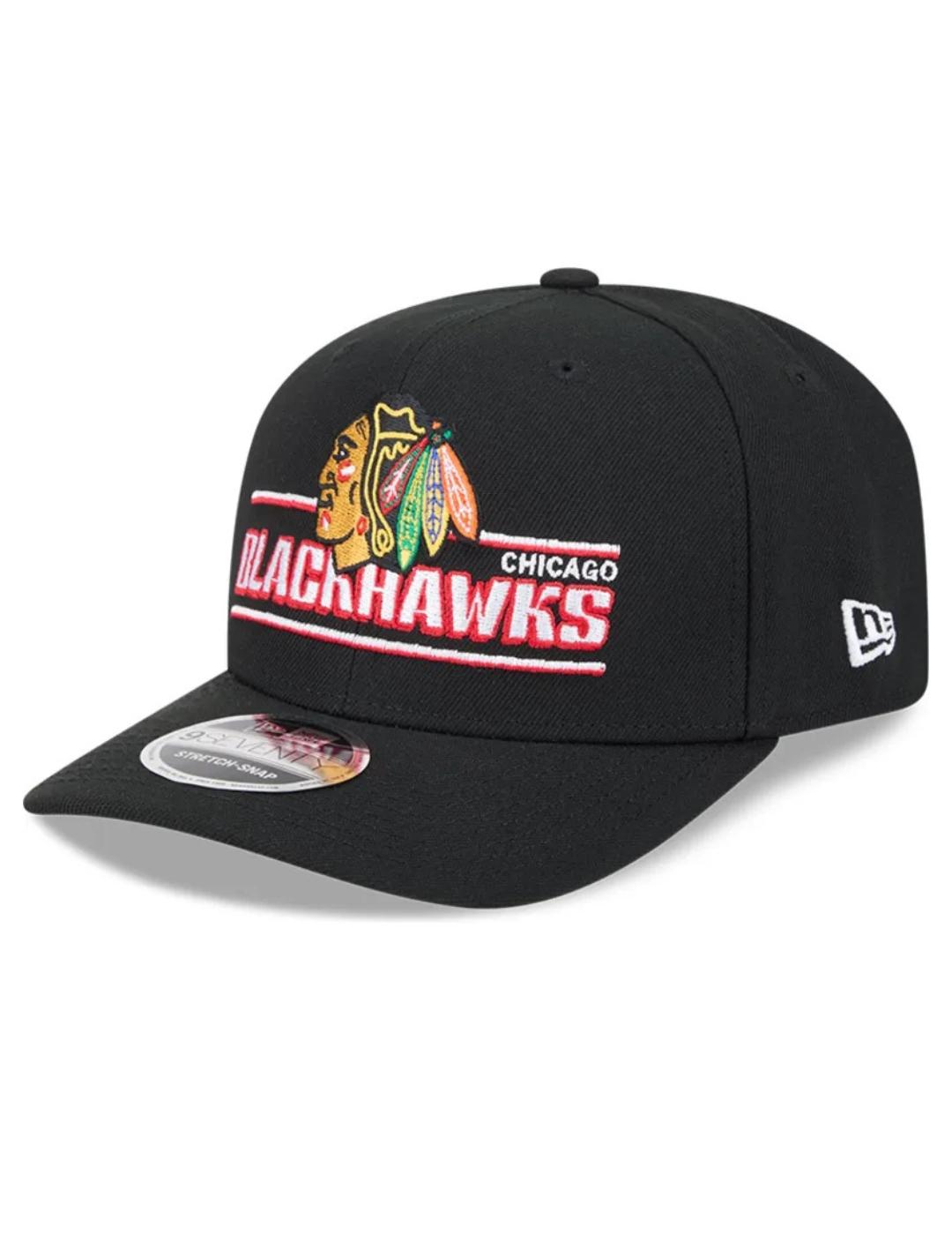 Gorra new era 9seventy Blackhawks negro de hombre.