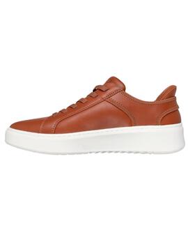 Zapatillas skechers court break double slipins marrón hombre