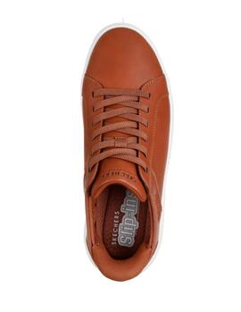 Zapatillas skechers court break double slipins marrón hombre
