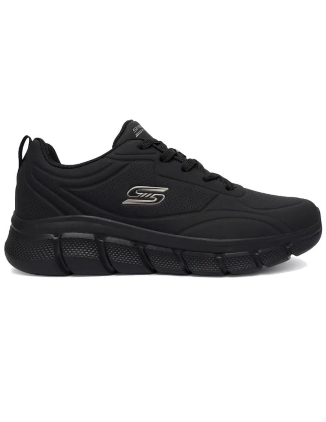 Zapatillas skechers bobs b flex artic edge negro de hombre.