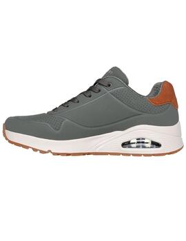 Zapatillas skechers uno suited on air verde de hombre.