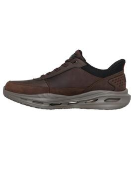 Zapatillas skechers arch fit orvan moxley marrón de hombre.