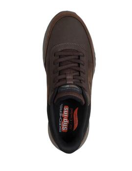 Zapatillas skechers arch fit orvan moxley marrón de hombre.