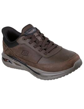 Zapatillas skechers arch fit orvan moxley marrón de hombre.