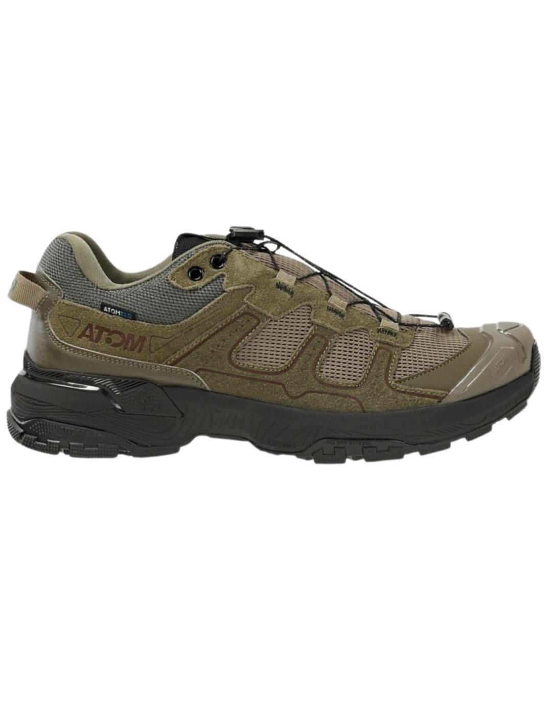 Zapatilla de senderismo atom hardrally at192 verde de hombre