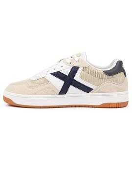 Zapatillas munich stilo 08 beige blanco de hombre.