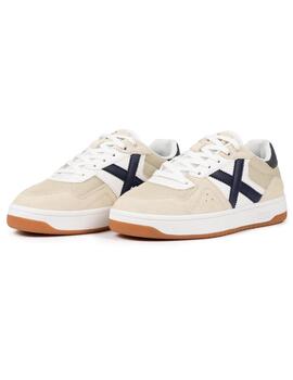 Zapatillas munich stilo 08 beige blanco de hombre.
