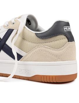 Zapatillas munich stilo 08 beige blanco de hombre.