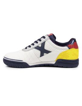 Zapatillas munich g-3 kid 451 blanco azul de niño.